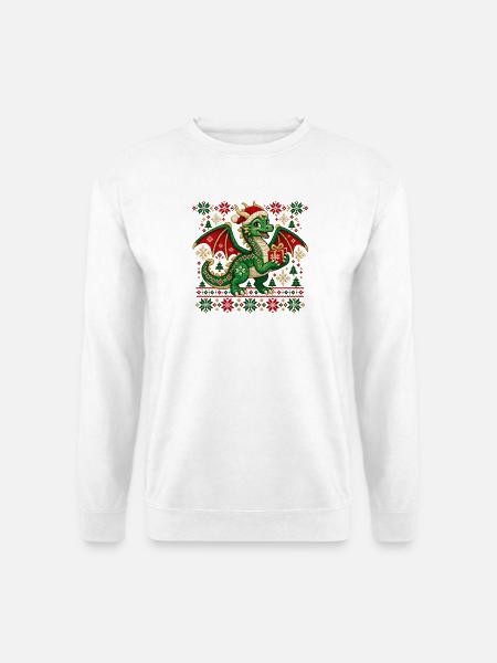 Weihnachtsdrachen Strickheld - Unisex Pullover - Weiß