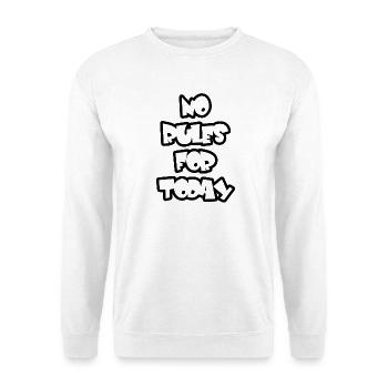 No Rules for Today – Provokante Typo - Unisex Pullover - Weiß - Vorne - Alina (178cm) & Michal (187cm)