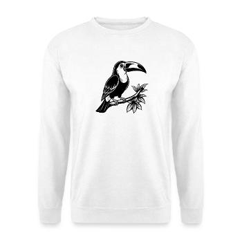 Tukan - Unisex Pullover - Weiß - Vorne - Alina (178cm) & Michal (187cm)