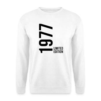 50 Jahre 1977 Halbes Jahrhundert - Unisex Pullover - Weiß - Vorne - Alina (178cm) & Michal (187cm)