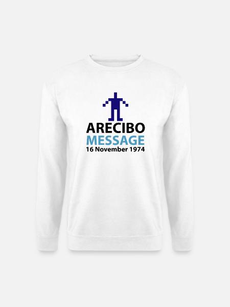 Pixel Avatar Nachricht Logo Arecibo - Unisex Pullover - Weiß