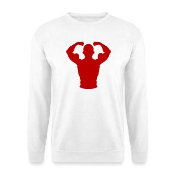 Crimson Flex Silhouette - Unisex Pullover - Weiß - Vorne - Alina (178cm) & Michal (187cm)