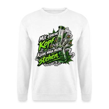Kopf hoch Bong Lifestyle - Unisex Pullover - Weiß - Vorne - Alina (178cm) & Michal (187cm)