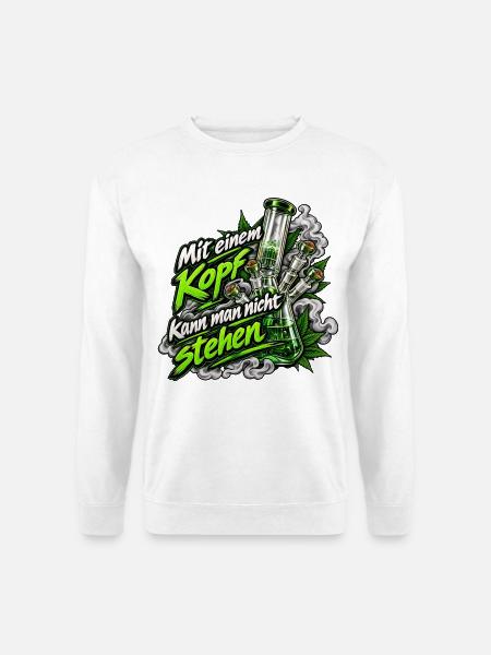 Kopf hoch Bong Lifestyle - Unisex Pullover - Weiß