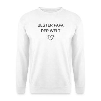 Bester Papa Der Welt - Unisex Pullover - Weiß - Vorne - Alina (178cm) & Michal (187cm)
