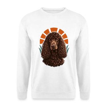 Irish Water Spaniel - Unisex Pullover - Weiß - Vorne - Alina (178cm) & Michal (187cm)