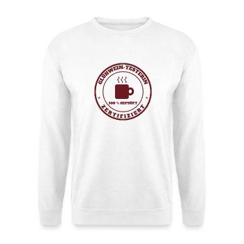 Glühwein-Testerin – zertifiziert - Unisex Pullover - Weiß - Vorne - Alina (178cm) & Michal (187cm)
