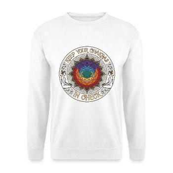 Yoga Instructor Keep Your Chakras Meditation Coach - Unisex Pullover - Weiß - Vorne - Alina (178cm) & Michal (187cm)