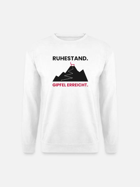 Rente am Gipfel angekommen - Unisex Pullover - Weiß