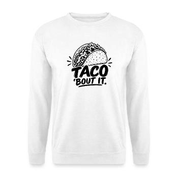 Taco ’Bout It - Unisex Pullover - Weiß - Vorne - Alina (178cm) & Michal (187cm)