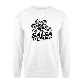 Salsa La Vista, Baby! - Unisex Pullover - Weiß - Vorne - Alina (178cm) & Michal (187cm)