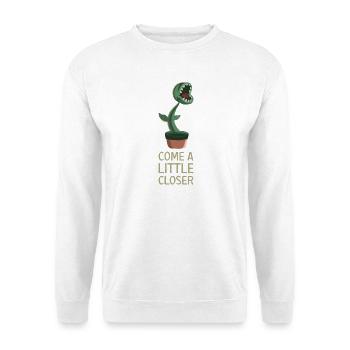 Come A Little Closer Venusfliegenfalle Pflanze - Unisex Pullover - Weiß - Vorne - Alina (178cm) & Michal (187cm)