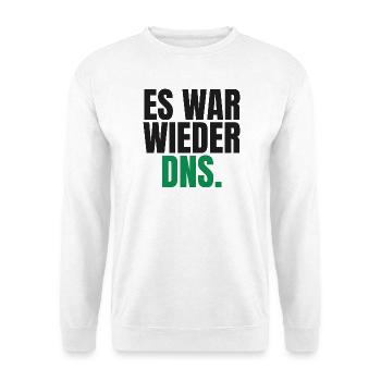Es war wieder DNS - Unisex Pullover - Weiß - Vorne - Alina (178cm) & Michal (187cm)
