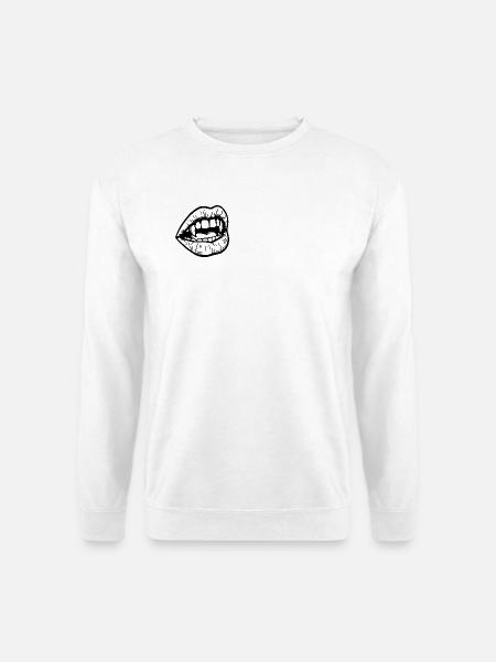 Vampir Mund - Unisex Pullover - Weiß