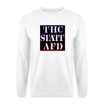 THC STATT AFD - Unisex Pullover - Weiß - Vorne - Alina (178cm) & Michal (187cm)
