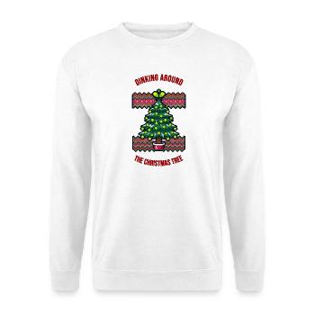 Dinking Around The Christmas Tree Pickleball - Unisex Pullover - Weiß - Vorne - Alina (178cm) & Michal (187cm)
