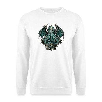 Eldritch Tentakelidol - Unisex Pullover - Weiß - Vorne - Alina (178cm) & Michal (187cm)