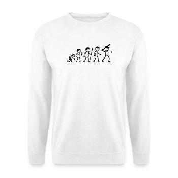  Baseball Softball Strichmänchen Baseballspieler - Unisex Pullover - Weiß - Vorne - Alina (178cm) & Michal (187cm)