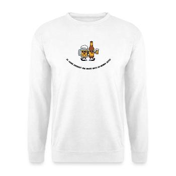 50 Jahre und an meiner Seite, lustiges Design 50. - Unisex Pullover - Weiß - Vorne - Alina (178cm) & Michal (187cm)