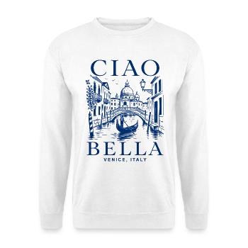 Ciao Bella Venice Italy - Unisex Pullover - Weiß - Vorne - Alina (178cm) & Michal (187cm)