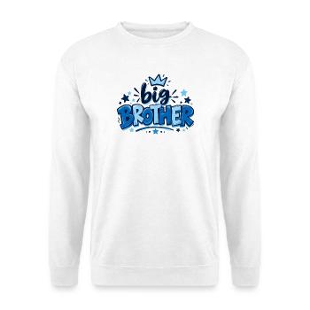 Big Brother - Großer Bruder - Geschwister - Unisex Pullover - Weiß - Vorne - Alina (178cm) & Michal (187cm)