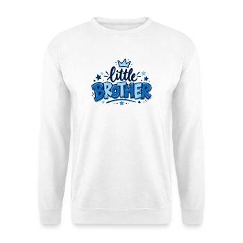Little Brother - Kleiner Bruder - Geschwister - Unisex Pullover - Weiß - Vorne - Alina (178cm) & Michal (187cm)