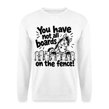 Lustiger deutscher Spruch auf englisch You have... - Unisex Pullover - Weiß - Vorne - Alina (178cm) & Michal (187cm)