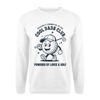 Cool Dads Club Golf - Unisex Pullover - Weiß - Vorne - Alina (178cm) & Michal (187cm)