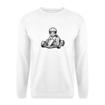 Go-Kart - Unisex Pullover - Weiß - Vorne - Alina (178cm) & Michal (187cm)