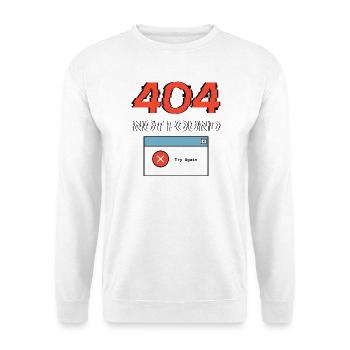 Fehler 404 - Unisex Pullover - Weiß - Vorne - Alina (178cm) & Michal (187cm)