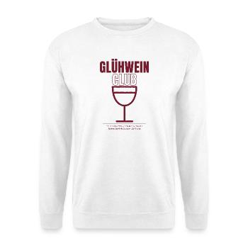 Glühwein Club Weihnachtsmarkt - Unisex Pullover - Weiß - Vorne - Alina (178cm) & Michal (187cm)