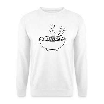 Ramen Love - Unisex Pullover - Weiß - Vorne - Alina (178cm) & Michal (187cm)