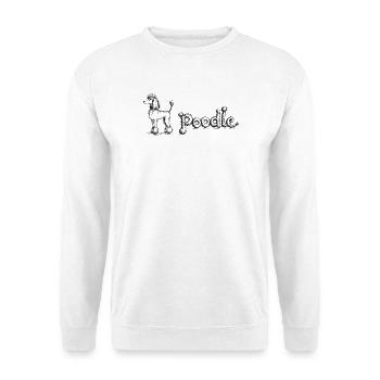 Pudel - Unisex Pullover - Weiß - Vorne - Alina (178cm) & Michal (187cm)