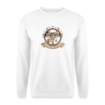 Carpool Veteranen Emblem - Unisex Pullover - Weiß - Vorne - Alina (178cm) & Michal (187cm)