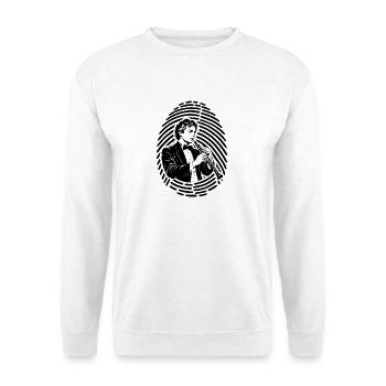 Oboe Oboist Fingerabdruck Orchester Holzbläser - Unisex Pullover - Weiß - Vorne - Alina (178cm) & Michal (187cm)