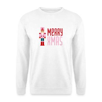 Merry Xmas Nussknacker - Unisex Pullover - Weiß - Vorne - Alina (178cm) & Michal (187cm)
