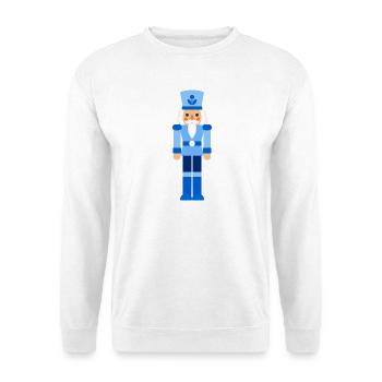 Nussknacker Weihnachten blau - Unisex Pullover - Weiß - Vorne - Alina (178cm) & Michal (187cm)