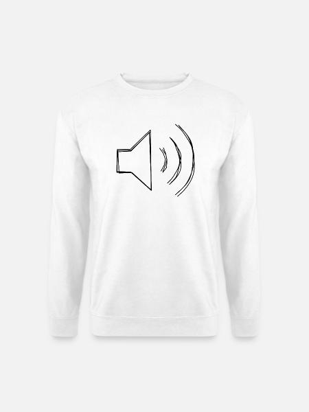 Lautsprecher Zeichen handgezeichnet - Unisex Pullover - Weiß
