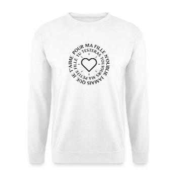 Für meine Tochter wirst du immer Marmelade testen und vergessen... - Unisex Pullover - Weiß - Vorne - Alina (178cm) & Michal (187cm)