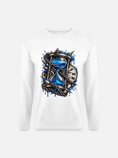Kettenuhr der Zeitsturm - Unisex Pullover - Weiß