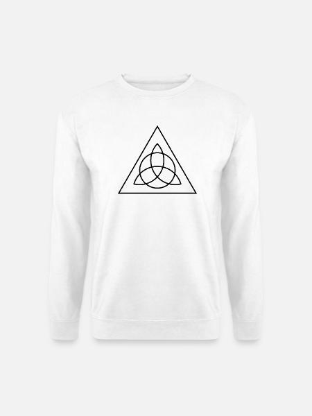 Symbol des heiligen Geometrie-Dreiecks - Unisex Pullover - Weiß
