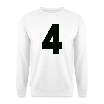 Starke Vier-Grafik in Schwarz - Unisex Pullover - Weiß - Vorne - Alina (178cm) & Michal (187cm)