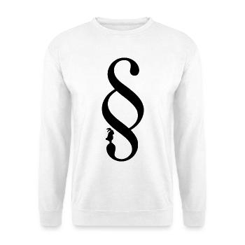 Hasen Gesetze Jura Recht - Unisex Pullover - Weiß - Vorne - Alina (178cm) & Michal (187cm)