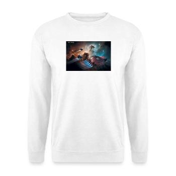 BASIS – Raumschiff der PERRY RHODAN-Serie  - Unisex Pullover - Weiß - Vorne - Alina (178cm) & Michal (187cm)