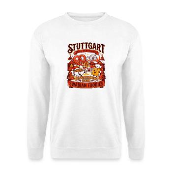 Baden Stuttgart Swabian Foodies Festive Holiday - Unisex Pullover - Weiß - Vorne - Alina (178cm) & Michal (187cm)