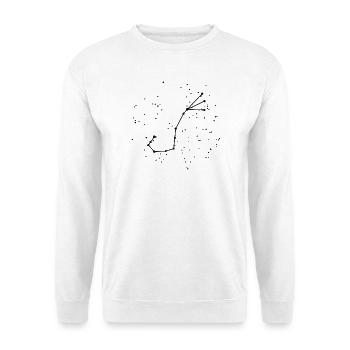 Sternzeichen Skorpion – das echte Sternbild - Unisex Pullover - Weiß - Vorne - Alina (178cm) & Michal (187cm)