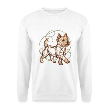 West Highland White Terrier - Unisex Pullover - Weiß - Vorne - Alina (178cm) & Michal (187cm)