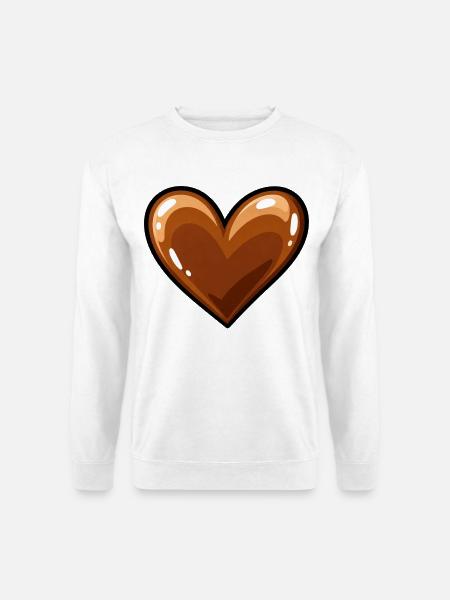 Glänzendes Herz - Unisex Pullover - Weiß