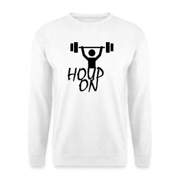 Funny gym - Unisex Pullover - Weiß - Vorne - Alina (178cm) & Michal (187cm)