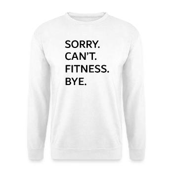 Funny fitness - Unisex Pullover - Weiß - Vorne - Alina (178cm) & Michal (187cm)